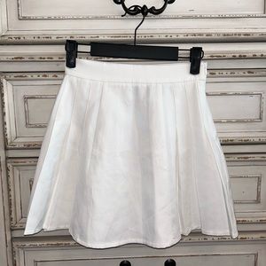 Princess Polly White Pleated Skirt